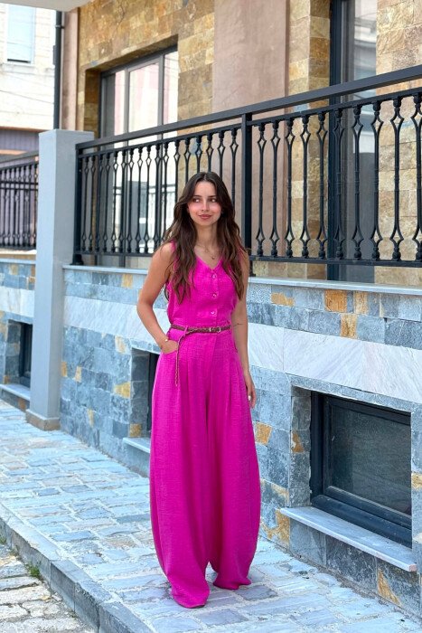 JUMPSUIT ME RRIP PER FEMRA NE NGJYRE CIKLAMI - 4