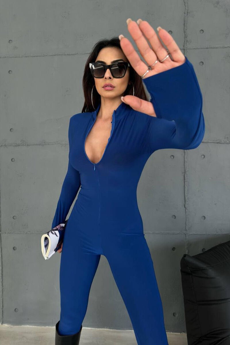 JUMPSUIT ME ZINXHIR PËR FEMRA NË NGJYRËN BLU - 4
