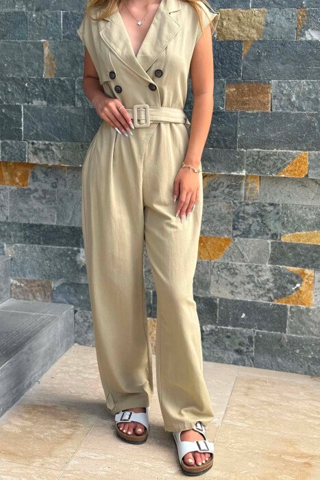 JUMPSUIT NJE NGJYRESH ME DETAJIN E RRIPIT PER FEMRA NE NGJYRE MENTE - 2