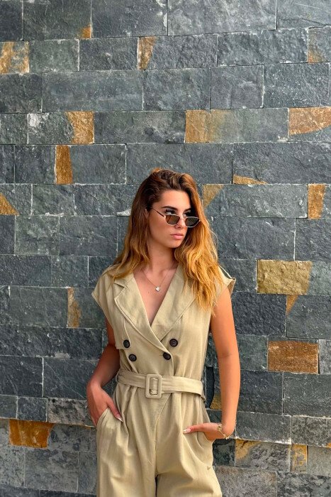 JUMPSUIT NJE NGJYRESH ME DETAJIN E RRIPIT PER FEMRA NE NGJYRE MENTE - 3