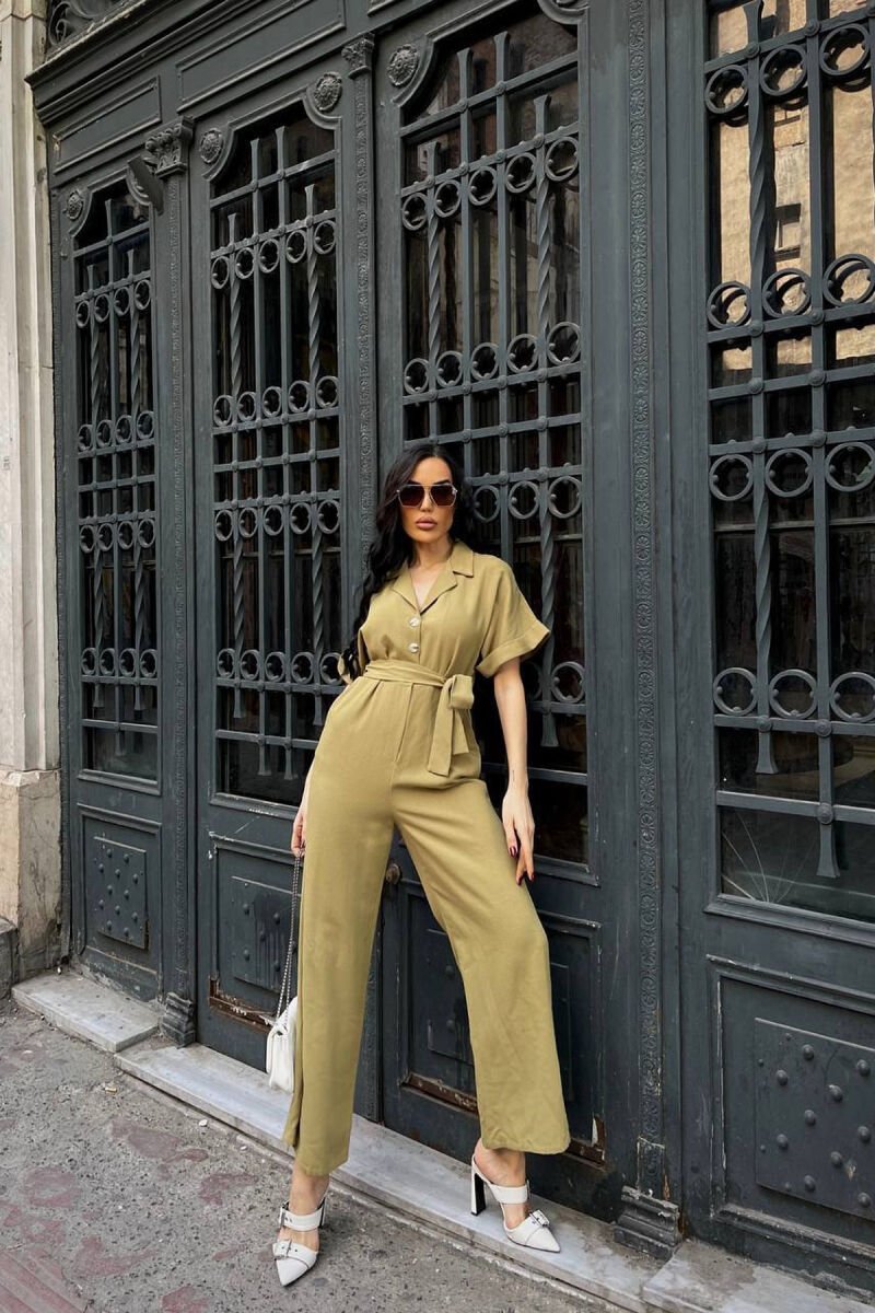 JUMPSUIT NJE NGJYRESH ME LIDHESE TEK BELI PER FEMRA NE NGJYRE ULLI - 1