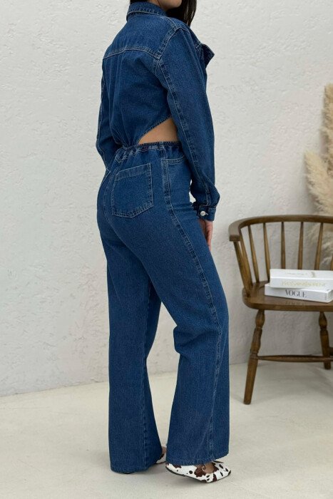 JUMPSUIT NJE NGJYRESH XHINS PER FEMRA NE NGJYRE BLU - 6