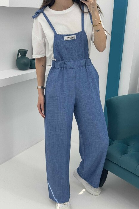 JUMPSUIT PËR FEMRA NË NGJYRË BLU - 3