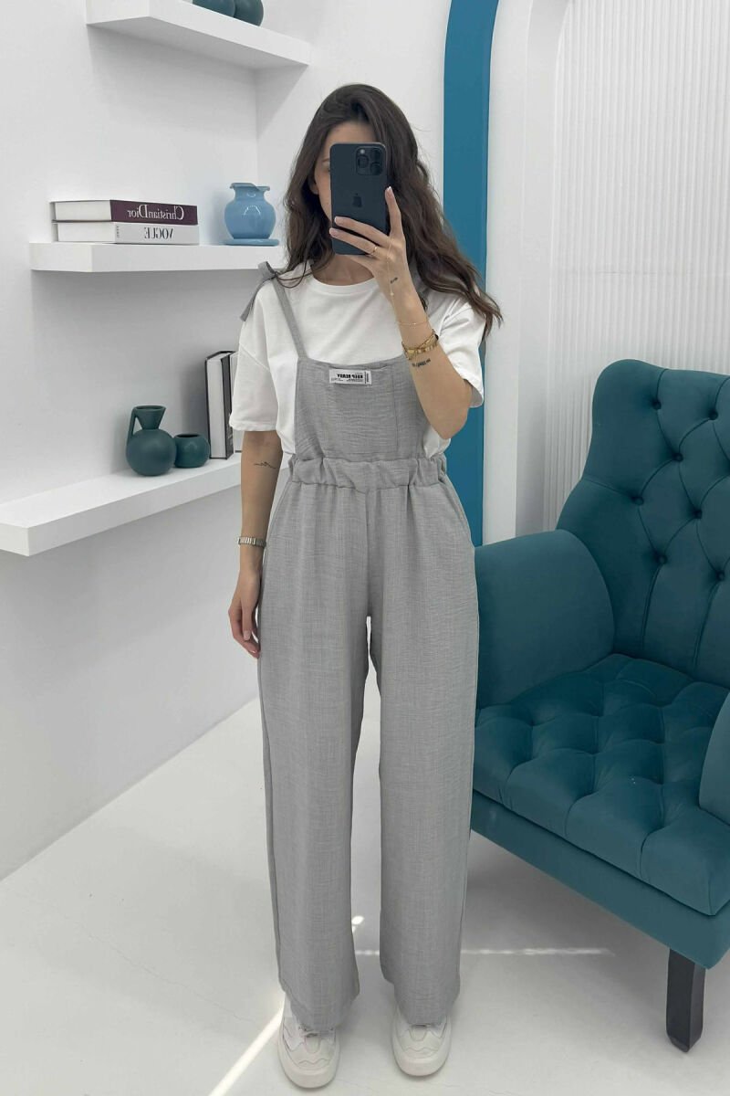 JUMPSUIT PËR FEMRA NË NGJYRË GRI - 1