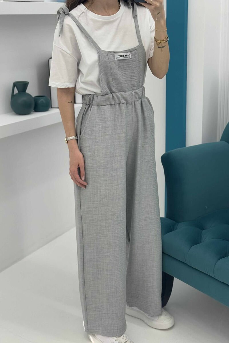 JUMPSUIT PËR FEMRA NË NGJYRË GRI - 3