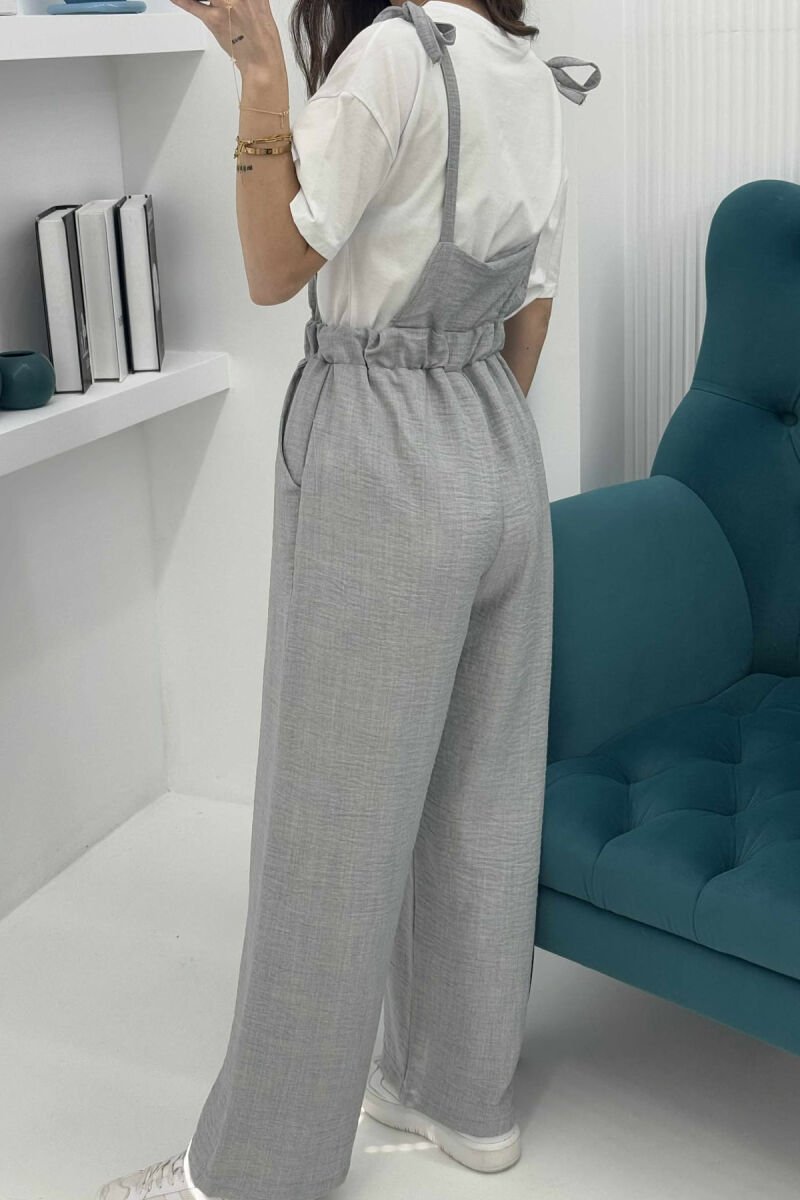 JUMPSUIT PËR FEMRA NË NGJYRË GRI - 4