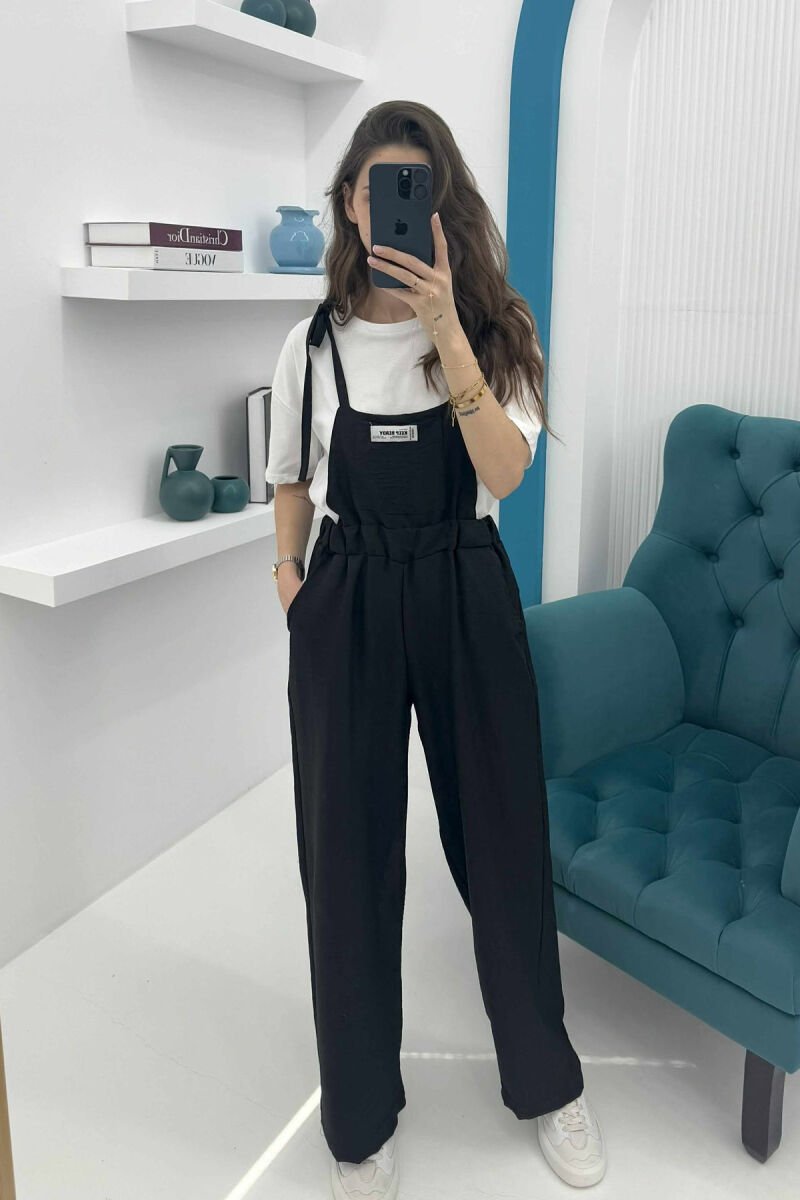 JUMPSUIT PËR FEMRA NË NGJYRË TË ZEZË - 1