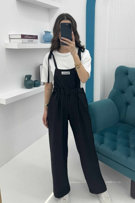 JUMPSUIT PËR FEMRA NË NGJYRË TË ZEZË - 2