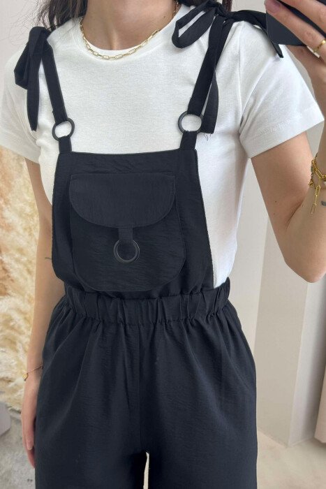 JUMPSUIT PËR FEMRA NË NGJYRË TË ZEZË - 6