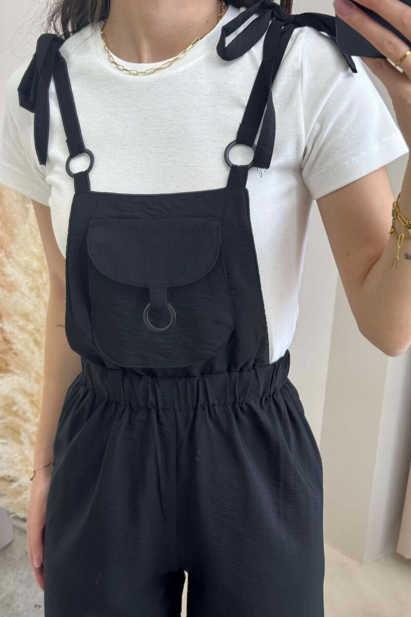 JUMPSUIT PËR FEMRA NË NGJYRË TË ZEZË - 6
