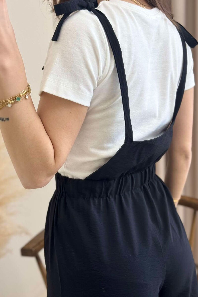 JUMPSUIT PËR FEMRA NË NGJYRË TË ZEZË - 7