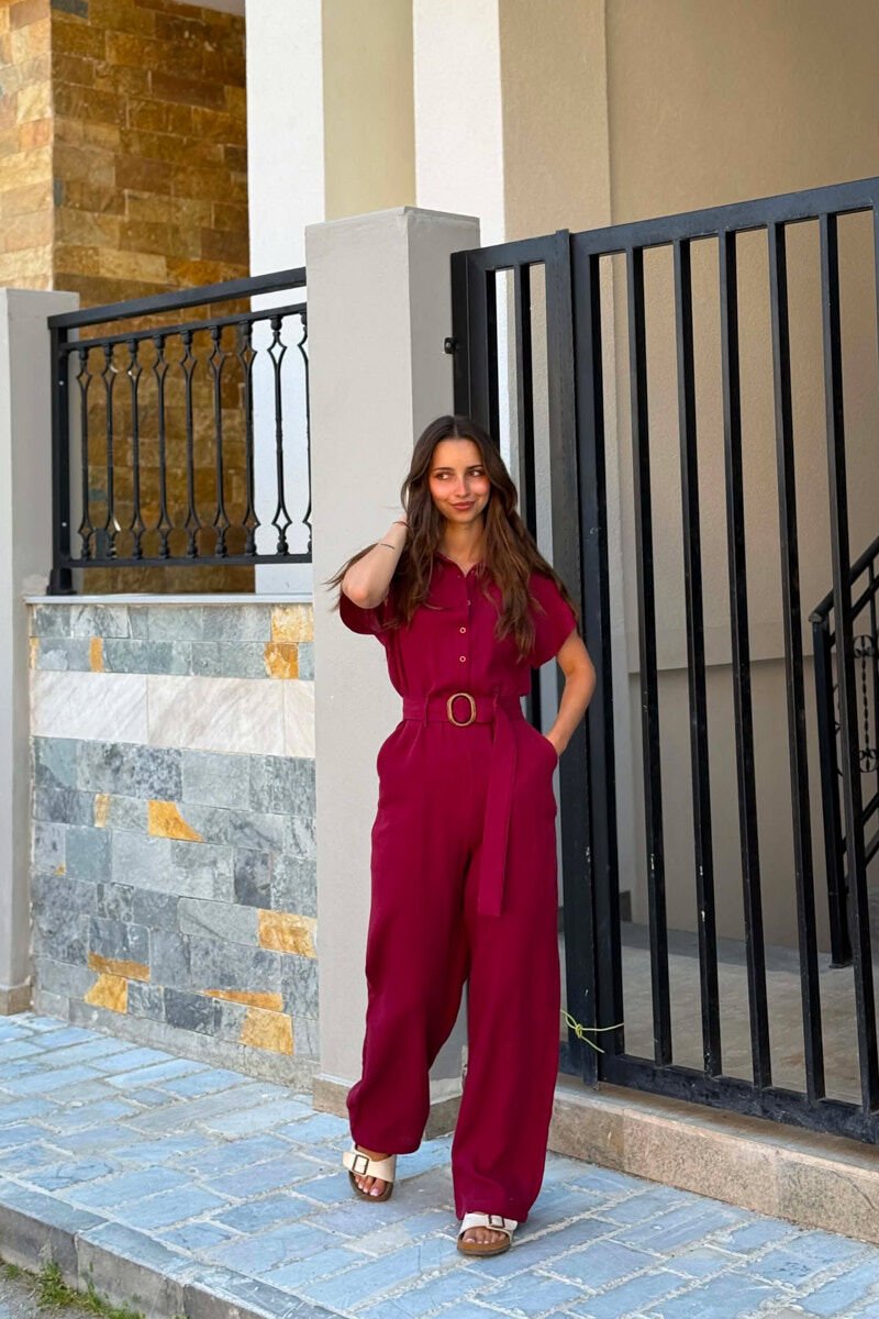 JUMPSUIT ME RRIP PER FEMRA NE NGJYRE VISHNJE - 1
