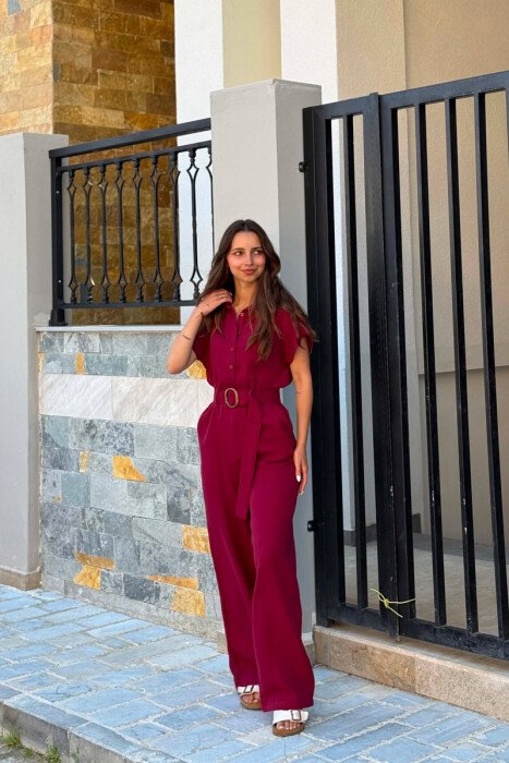 JUMPSUIT ME RRIP PER FEMRA NE NGJYRE VISHNJE - 2