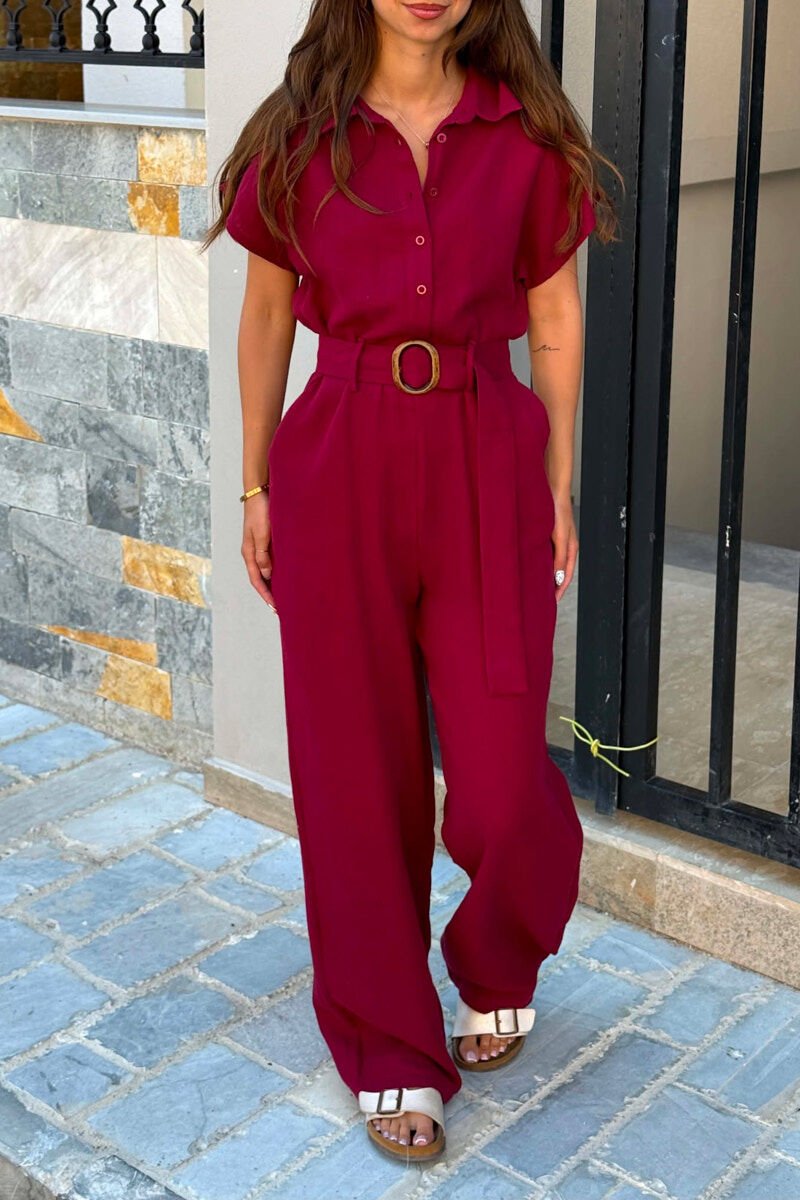 JUMPSUIT ME RRIP PER FEMRA NE NGJYRE VISHNJE - 3