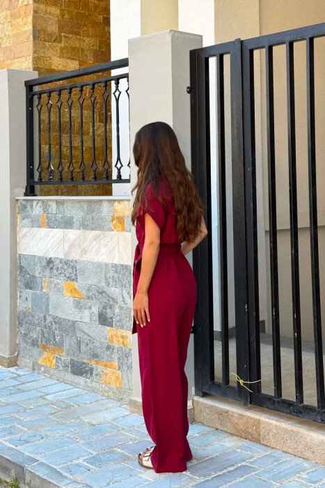 JUMPSUIT ME RRIP PER FEMRA NE NGJYRE VISHNJE - 4
