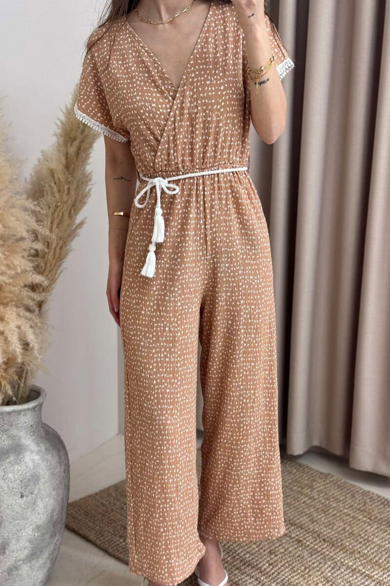 JUMPSUIT PËR FEMRA NË NGJYRËN BEZHË - 3