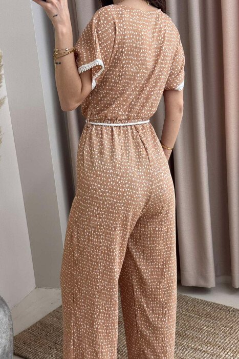 JUMPSUIT PËR FEMRA NË NGJYRËN BEZHË - 5