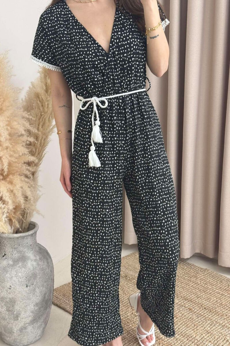 JUMPSUIT PËR FEMRA NË NGJYRËN E ZEZË - 4