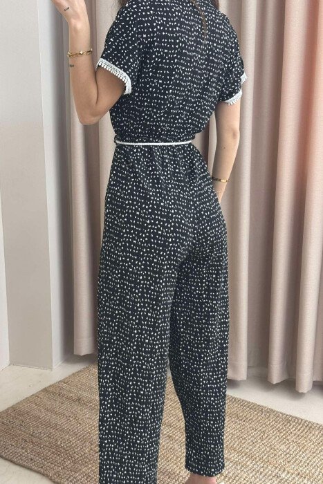 JUMPSUIT PËR FEMRA NË NGJYRËN E ZEZË - 5