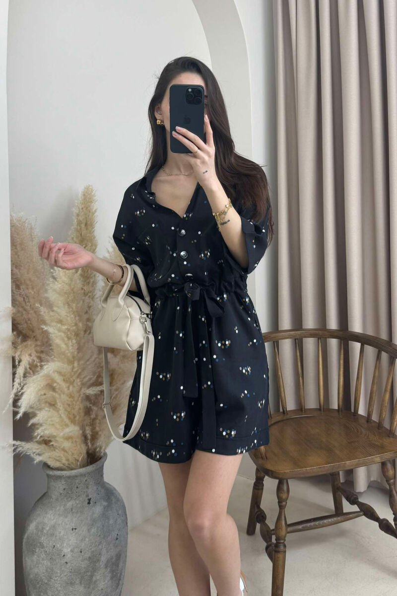 JUMPSUIT PËR FEMRA NË NGJYRËN E ZEZË - 3
