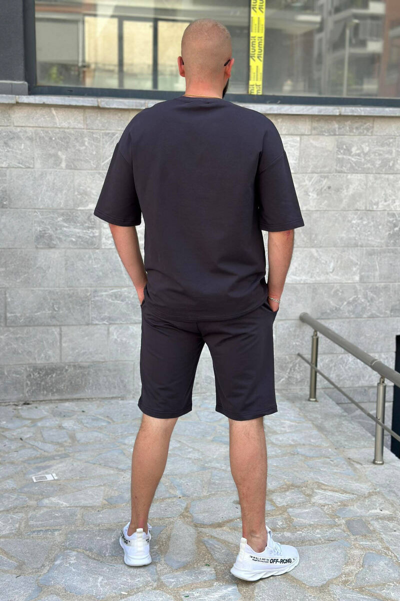 JUST YOURSELF ROUND NECK SIMPLE COTTON MEN SET BLACK/ E ZEZE - 5