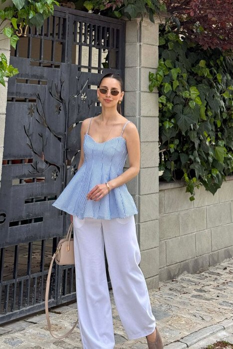 KANATIERE E THJESHTE ME VIJA PER FEMRA NE NGJYRE BABY BLUE - 3