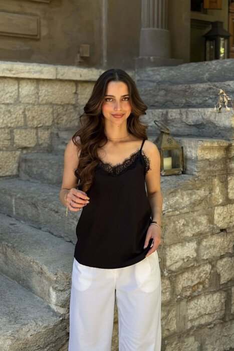 KANATJERE ME DETAJ DANTELLE PER FEMRA NE NGJYRE TE ZEZE - 1
