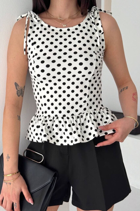 KANATJERE ME PIKA PER FEMRA NE NGJYRE TE BARDHE - KLAUDIO FASHION