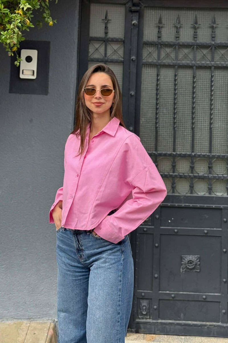 KEMISHE E SHKURTER PER FEMRA NE NGJYRE ROZE - 3