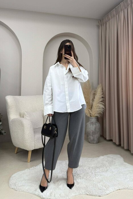KEMISHE E THJESHTE NJE NGJYRESHE PER FEMRA NE NGJYRE TE BARDHE - KLAUDIO FASHION