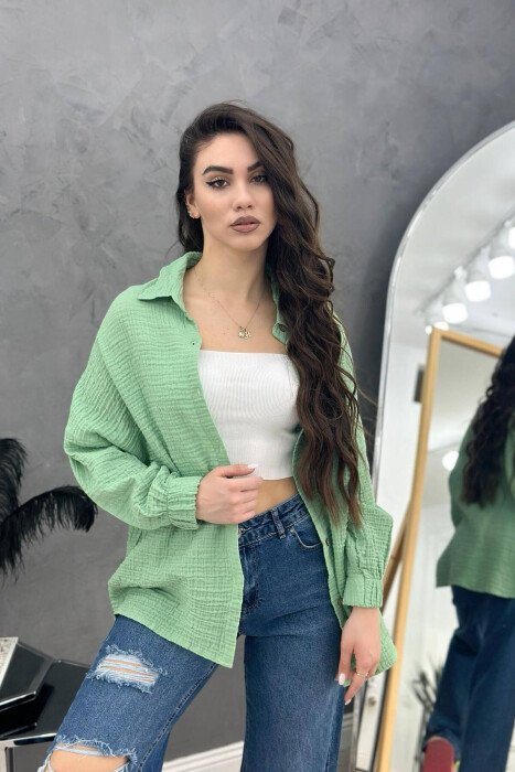 KËMISHË E THJESHTË PËR FEMRA NË NGJYRËN MENTE - KLAUDIO FASHION