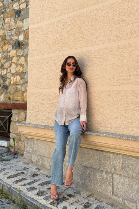 KEMISHE ELEGANTE ME PRINT MODERN PER FEMRA NE NGJYRE BEZHE - 2