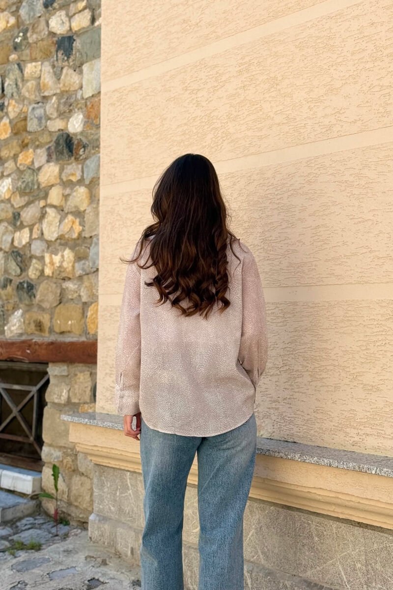 KEMISHE ELEGANTE ME PRINT MODERN PER FEMRA NE NGJYRE BEZHE - 4