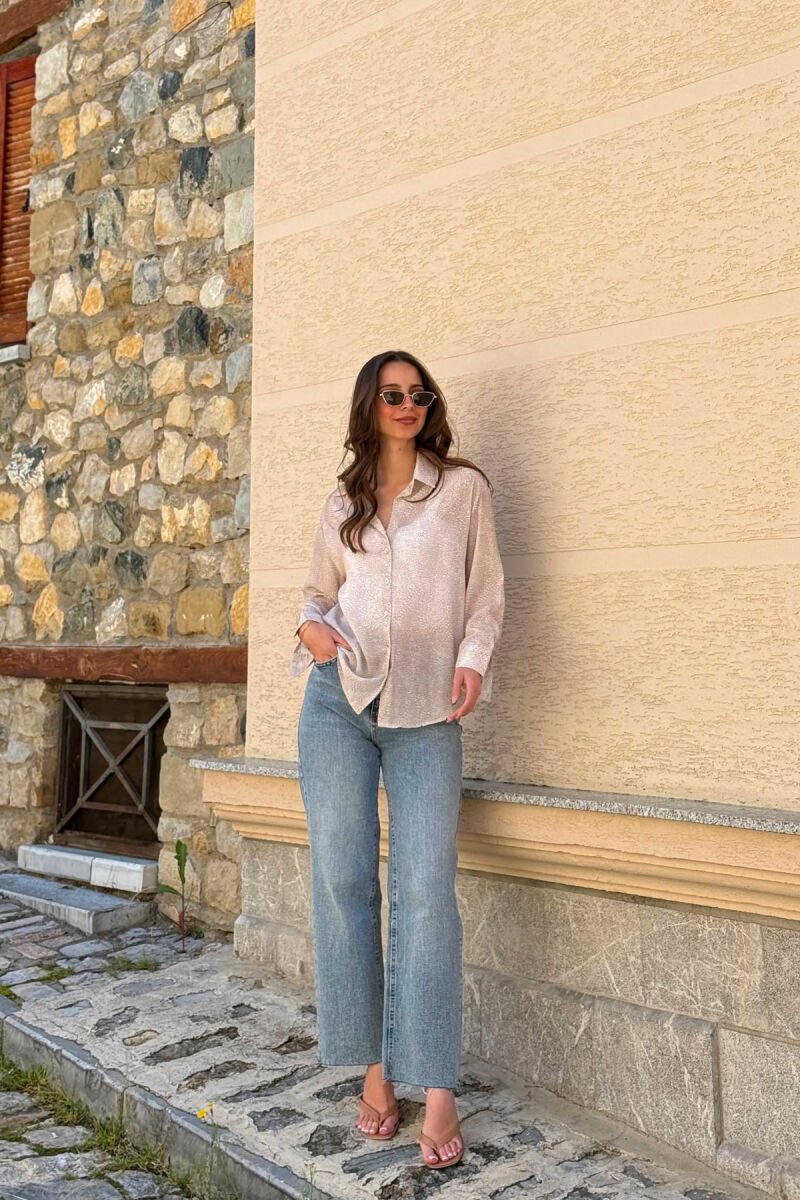 KEMISHE ELEGANTE ME PRINT MODERN PER FEMRA NE NGJYRE BEZHE - 8