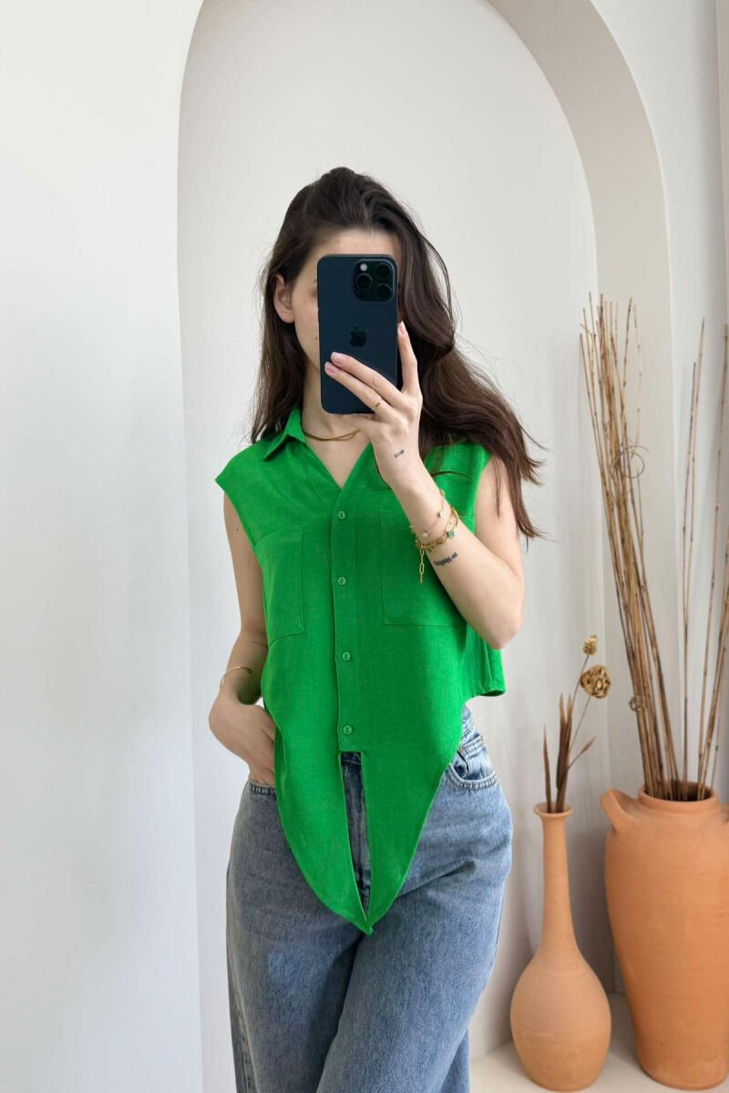 KËMISHË LINO PËR FEMRA NË NGJYRËN JESHILE - 3