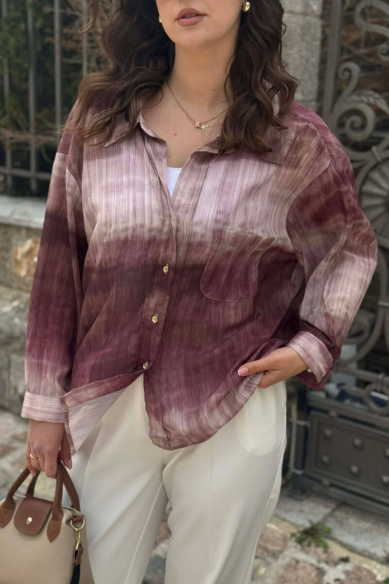 KEMISHE ME BUTONA GOLD PER FEMRA NE NGJYRE VISHNJE - 2