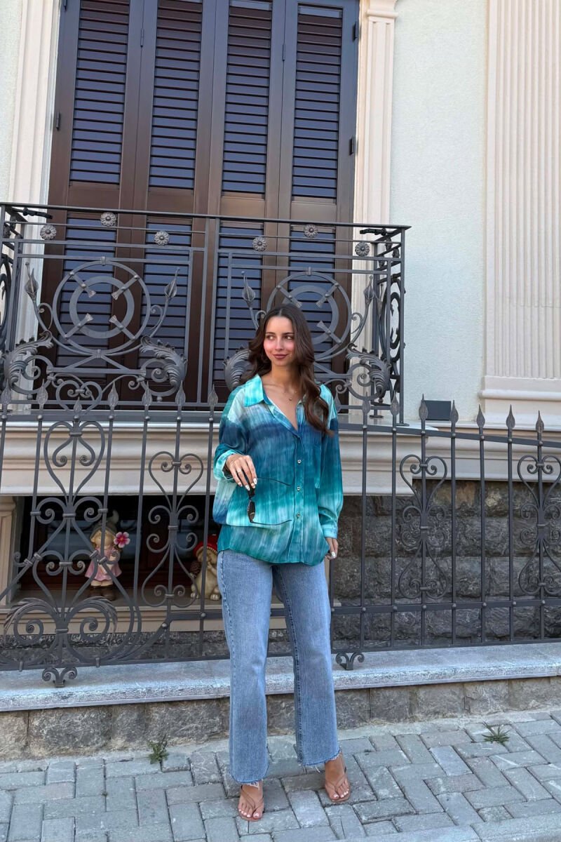 KEMISHE ME BUTONA GOLD PER FEMRA NE NGJYRE JESHILE - 1