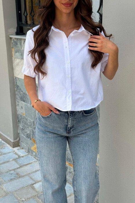 KEMISHE ME MENGE TE SHKURTA PER FEMRA NE NGJYRE TE BARDHE - 3