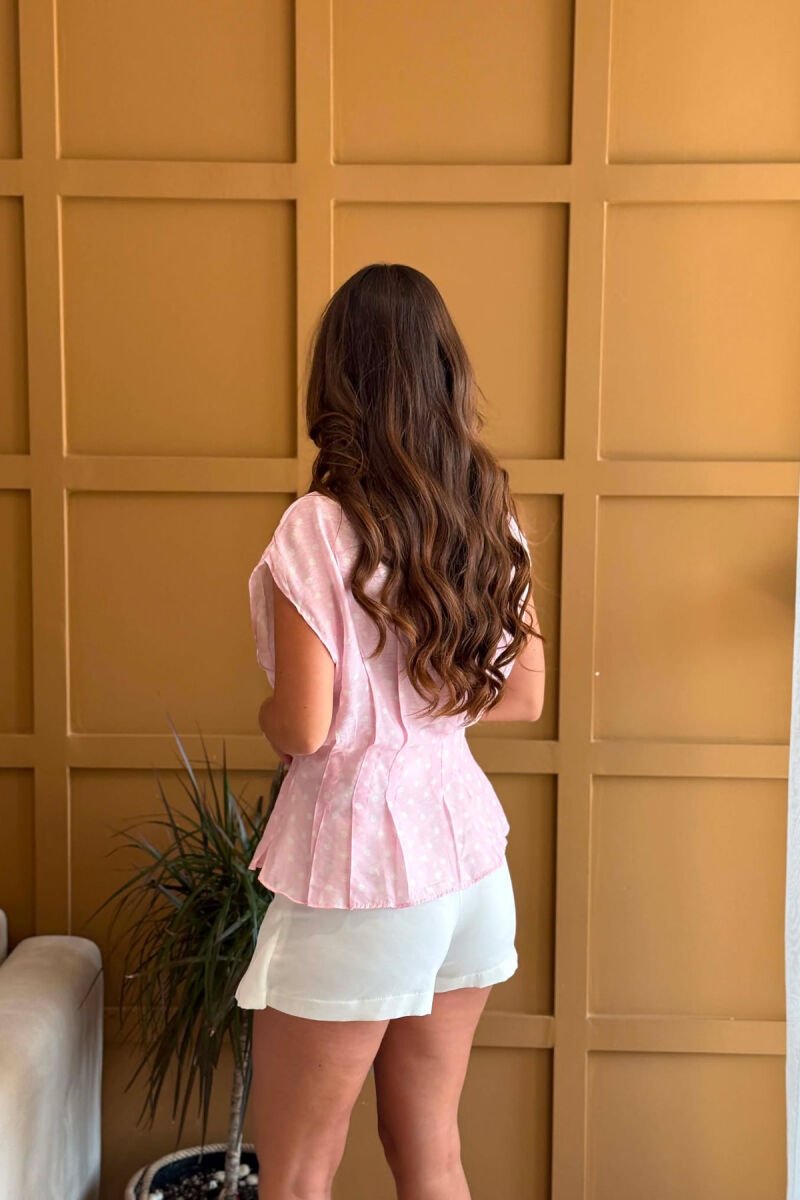 KEMISHE ME PIKA PER FEMRA NE NGJYRE ROZE - 6