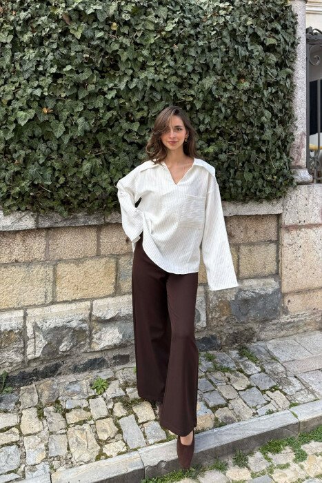 KEMISHE ME VIJA PER FEMRA NE NGJYRE TE BARDHE - KLAUDIO FASHION