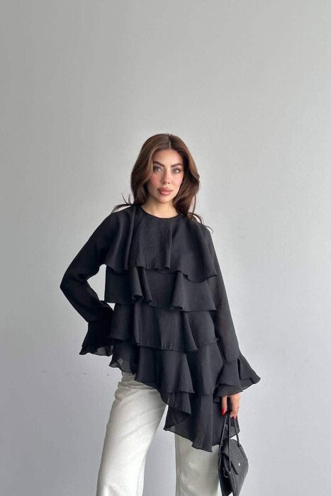 KEMISHE NJE NGJYRESHE ME MENGE TE GJATA PER FEMRA NE NGJYRE TE ZEZE - KLAUDIO FASHION
