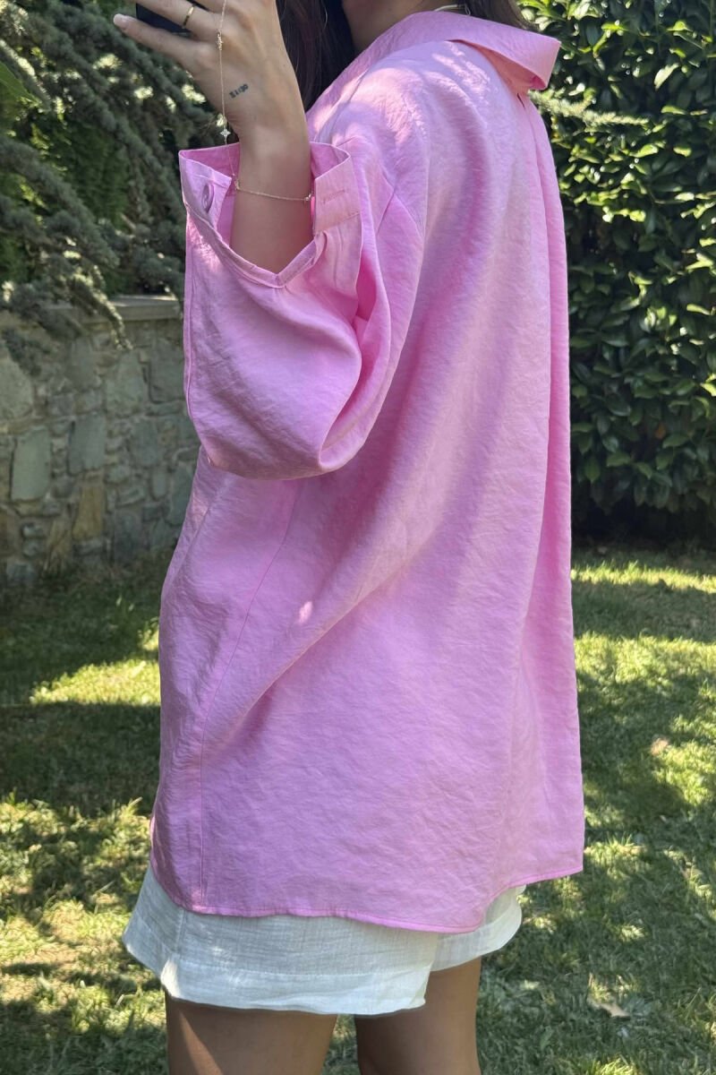 KËMISHË NJË NGJYRËSHE E THJESHTË PËR FEMRA NË NGJYRËN ROZË - 4
