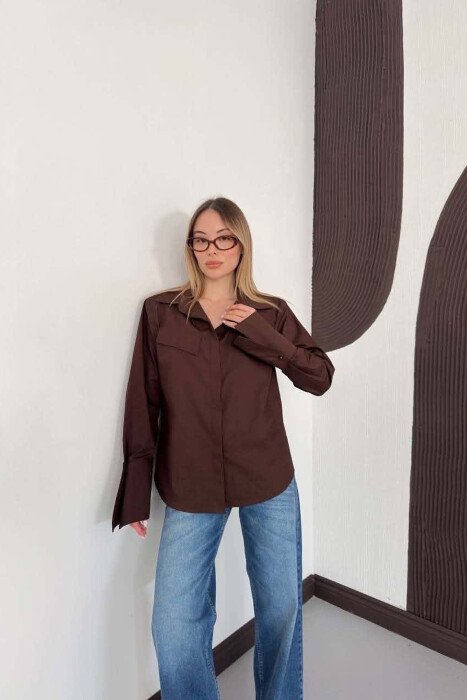 KEMISHE PER FEMRA NE NGJYRE KAFE - KLAUDIO FASHION