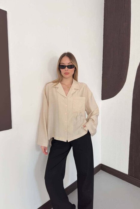 KEMISHE PER FEMRA NE NGJYRE KREM - KLAUDIO FASHION