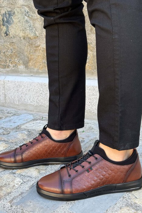 KEPUCE LEKURE ME LIDHESE PER MESHKUJ NE NGJYRE KAFE - KLAUDIO FASHION
