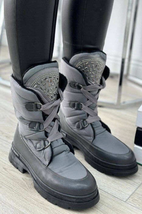KËPUCË ME QAFË PËR FEMRA NË NGJYRË GRI - KLAUDIO FASHION