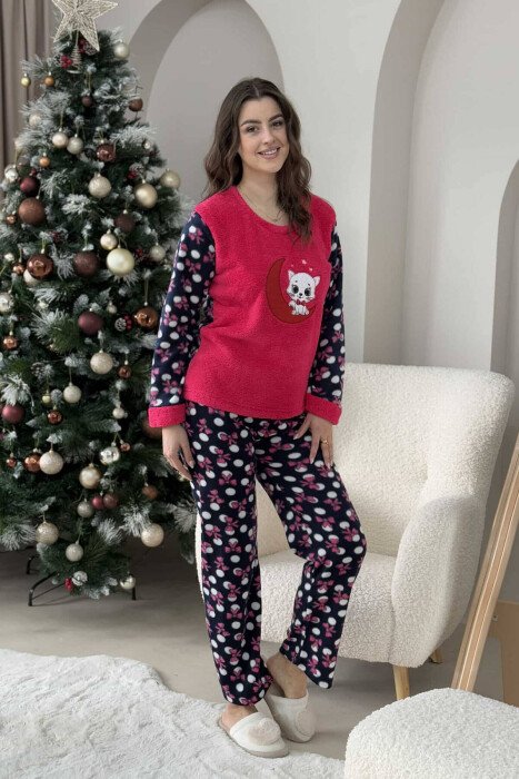 KITTEN IMAGE WOMEN PYJAMAS FUCHSIA/CIKLAMI - 1