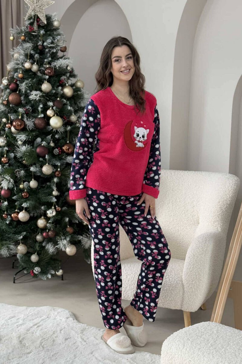 KITTEN IMAGE WOMEN PYJAMAS FUCHSIA/CIKLAMI - 1