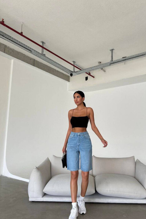 KNEE LENGTH SHORT WOMEN JEANS LIGHTBLUE/BZ - 3