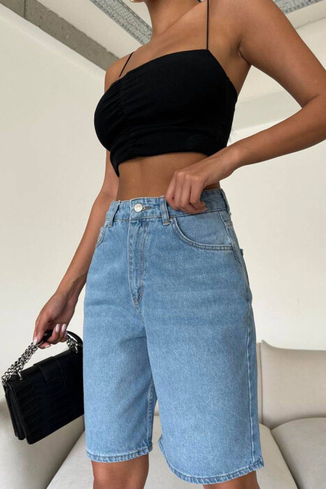 KNEE LENGTH SHORT WOMEN JEANS LIGHTBLUE/BZ - 5